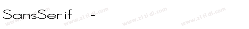SansSerif 粗体字体转换